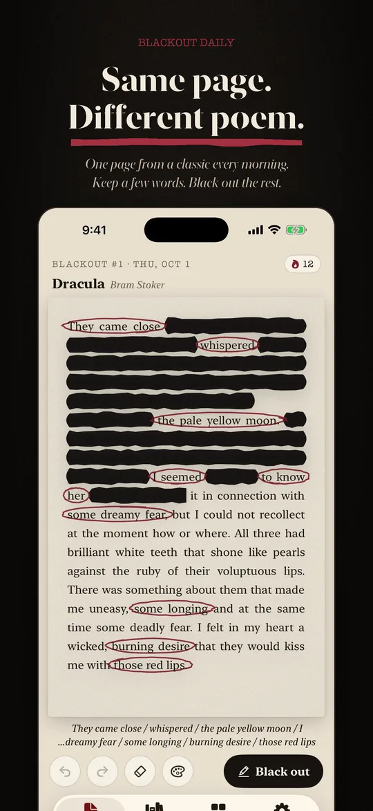 Blackout Daily app screenshot