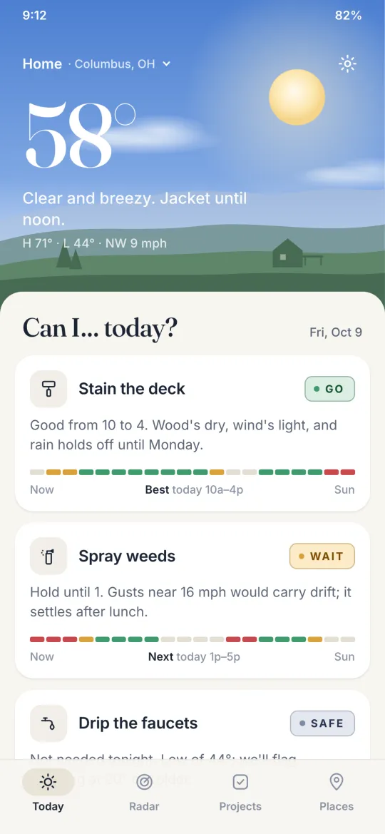 Fairsky app screenshot