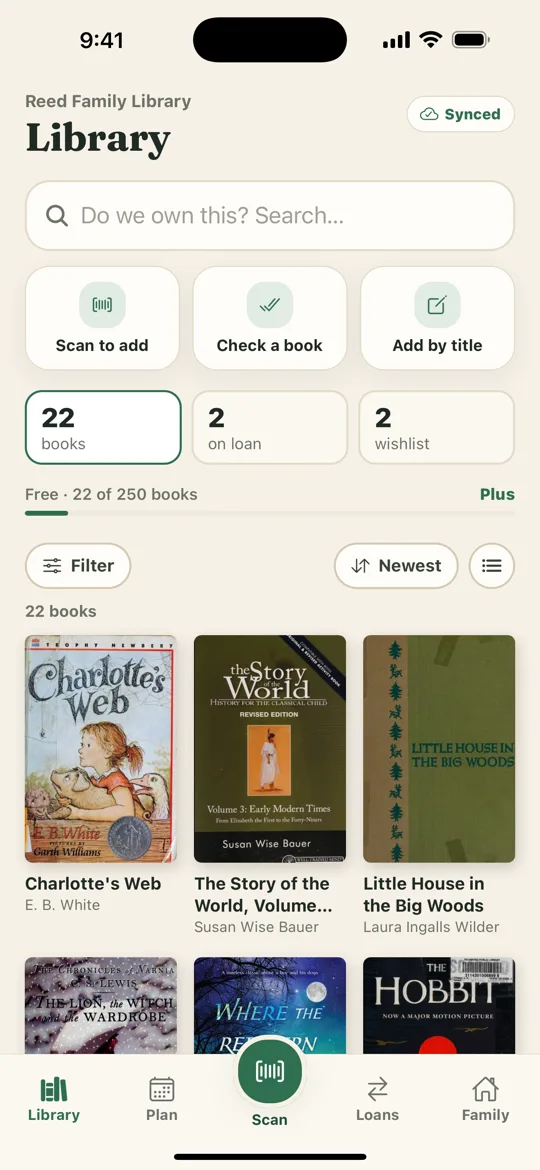 Homeshelf app screenshot