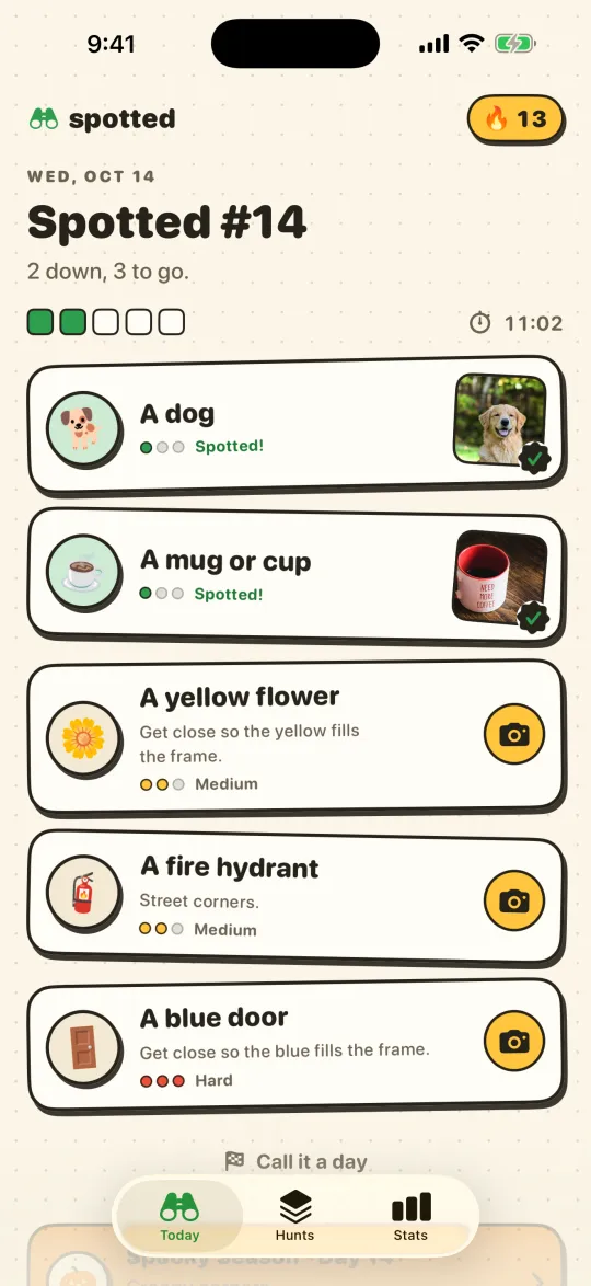 Spotted app screenshot