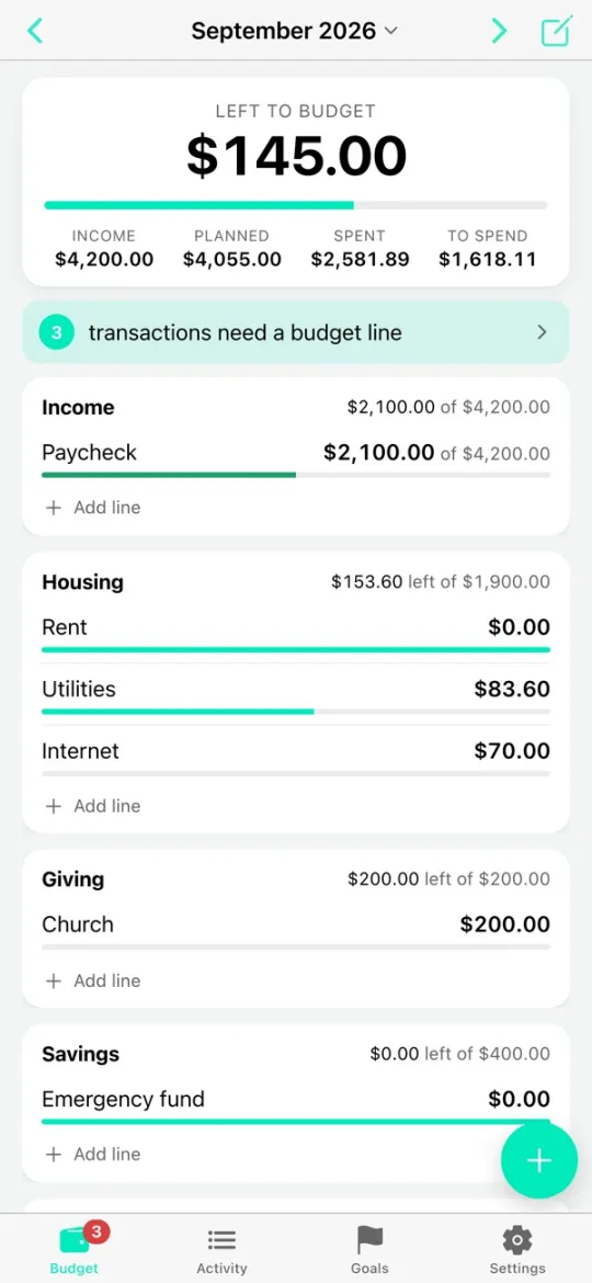 WiseWallets app screenshot
